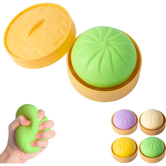 Mystery Squishy Dumpling Box, Fidget Tools Adults & Teens, Easter Basket Stuffers, Stocking Stuffers, Sensory Stress Ball Squeeze Tools for Stress Relief