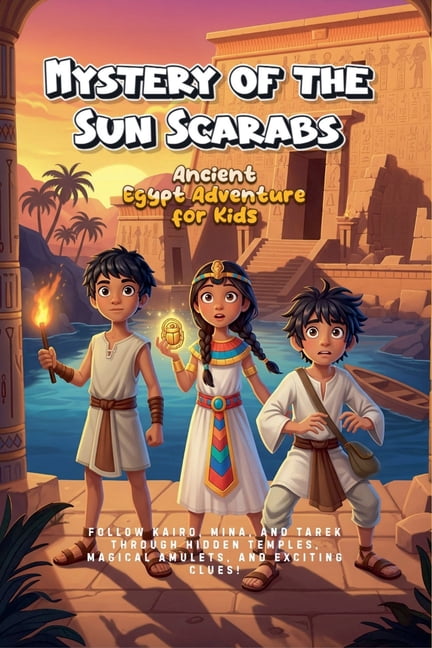 Mystery of the Sun Scarabs: Ancient Egypt Adventure for Kids: Follow Kairo, Mina, and Tarek Through Hidden Temples, Magi, (Paperback)