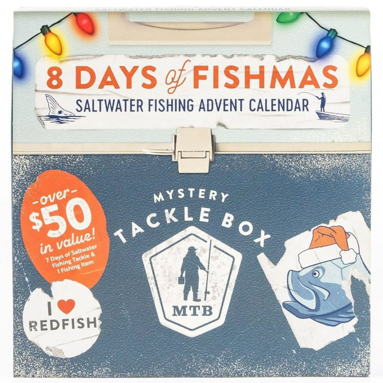 Mystery Tackle Box 8 Days of Salt Fishing Lures Holiday Advent Calendar 2023