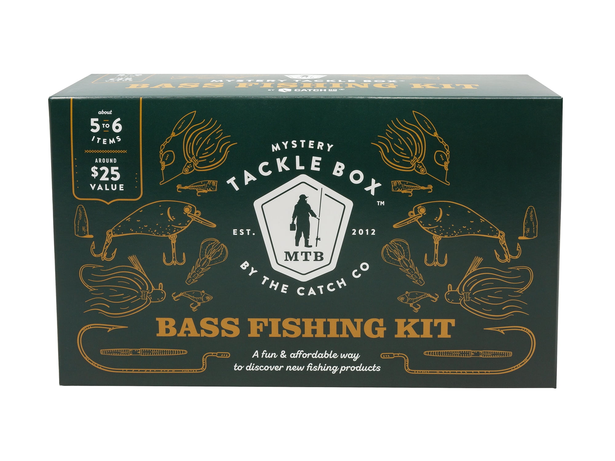 Mystery Tackle Box Regular Bass Fishing Kit, Non-Lead