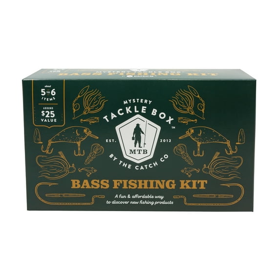 Mystery Tackle Box Regular Bass Fishing Kit, Non-Lead