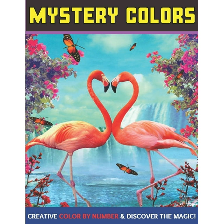 Mystery colors creative color by number & discover the magic: Large Print  An Adult Color By Numbers Coloring Book Blooming Gardens to Color and  Displa (Paperback)