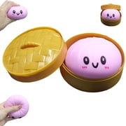 Mystery glitter dumpling squishy, stretchy sensory desk toy for stress relief squeeze play.