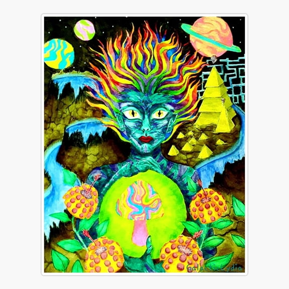 Mystic Alien Sticker