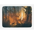 thumbnail image 1 of Mystic Bath Mat, Lost Dog in Forest Mystical Theme over Trees Adventure Spooky Design Elements, Non-Slip Plush Mat Bathroom Kitchen Laundry Room Decor, 29.5 X 17.5 Inches, Orange Brown, Ambesonne, 1 of 2