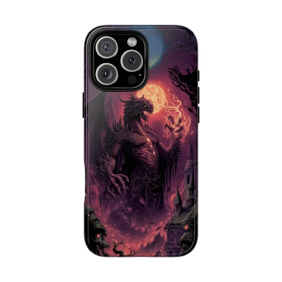 Mystic Dragon Lightning Gothic Fantasy Scene Case 17 through 11 Pro Max