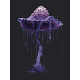 thumbnail image 1 of Mystic Dripping Mushroom Canvas Print Aesthetic Home Wall Art, 1 of 8