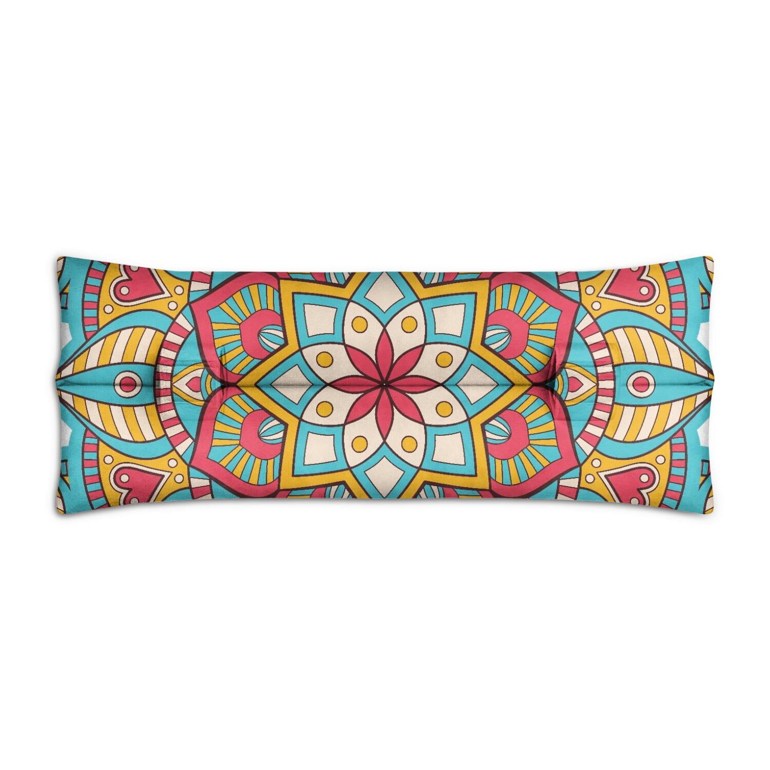 Mystic Ethnic Mandala Seat Belt Pillow - Soft Mastectomy Cushion for Car - Post Surgery Pressure Relief Pad with Paisley Floral Pattern