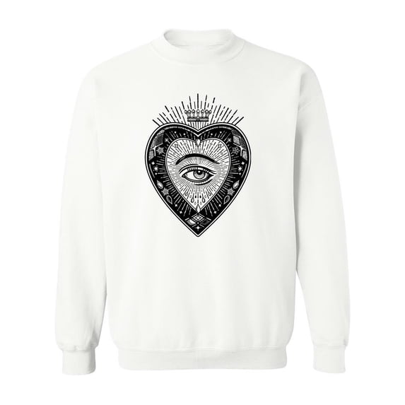 Mystic Eye Inside Heart. Sweatshirt Men -Image by Shutterstock, Male Medium