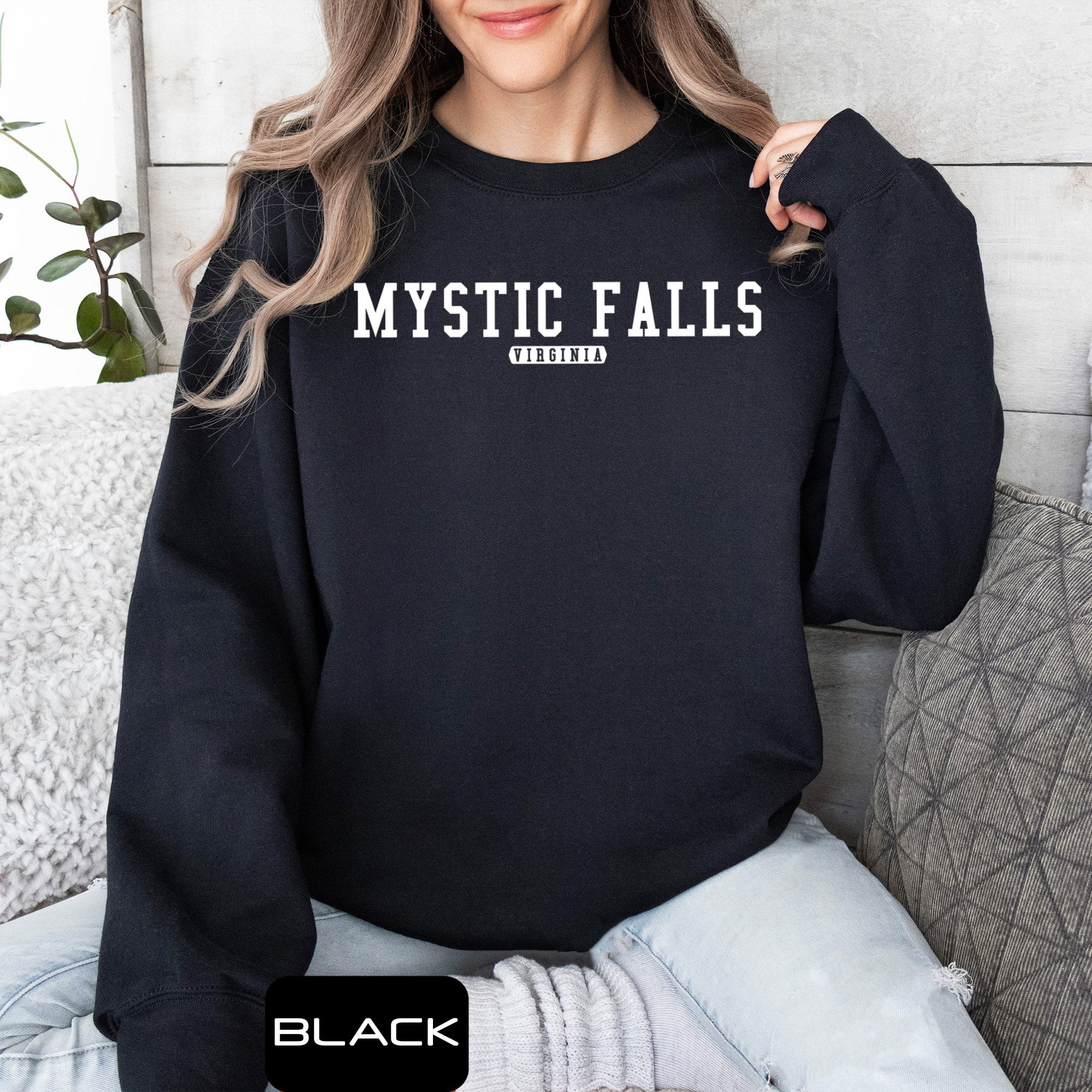 Mystic Falls Virginia Crewneck Mens Womens Sweatshirt Sizes S XXXL Walmart
