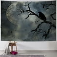thumbnail image 1 of Mystic Fog Forest Tapestry Gothic, Birds at Branches On Creepy Jungle at Deep in Dark Forest Tapestry Wall Hanging, Halloween Tapestry Wall Decor for Bedroom Living Room Dorm, 1 of 6