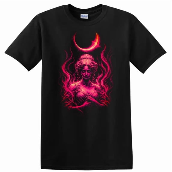 Mystic Goddess Graphic T Shirt Moonlight Fantasy Art Dark Urban Tee ...