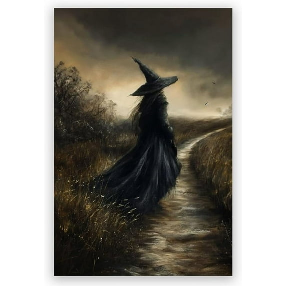 Mystic Gothic Wall Art Nature Witch Art Print dark academia Halloween Poster Vintage Witchy Home Decor For Living Room 16x24inch Unframed