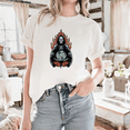 thumbnail image 1 of Mystic Grim Reaper Holding Globe Dark Fantasy Gothic Graphic Print Unisex T-Shirt up to size 5XL, 1 of 2