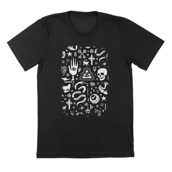Mystic Hallo Humor Graphic Black Mens T-Shirt