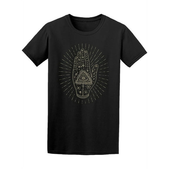 Mystic Hamsa Hand T-Shirt Men -Image by Shutterstock, Male Large
