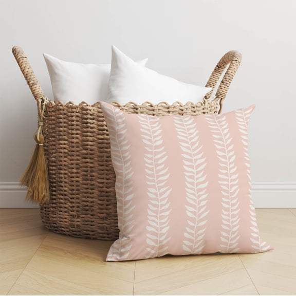 Mystic Ivy Pink Throw Pillow