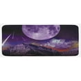thumbnail image 1 of Mystic Kitchen Mat, Fantasy Dark Night in Earth Cosmos Galaxy Planet Celestial Large Moons Comets, Plush Decorative Kitchen Mat with Non Slip Backing, 47" X 19", Purple Black, by Ambesonne, 1 of 1
