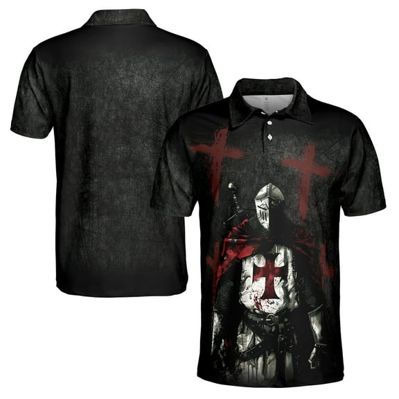 Mystic Knight Templar Proud To Be A Knight Men's Polo Shirt S-5XL