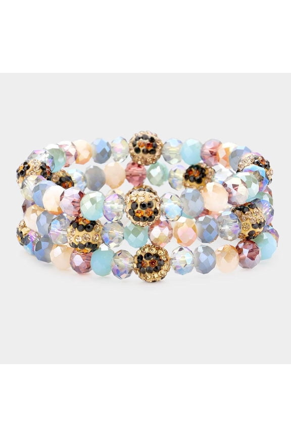 Mystic Leopard Shamballa Bracelet Set