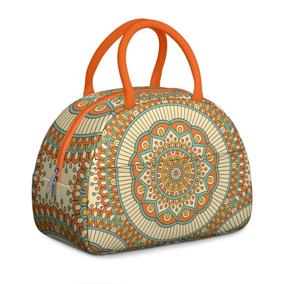 Mystic Mandala Lunch Bag - Esoteric Sacred Geometry with Alchemy Symbols, Thermal Insulated Tote for Ritual Use