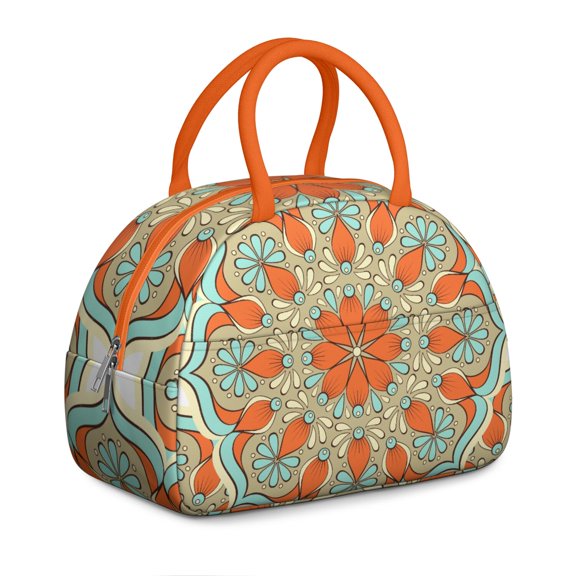 Mystic Mandala Lunch Bag - Esoteric Sacred Geometry with Alchemy Symbols, Thermal Insulated Tote for Ritual Use