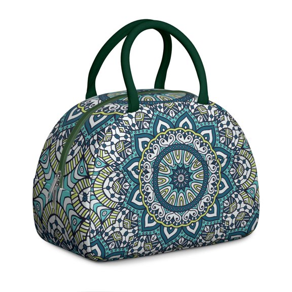 Mystic Mandala Lunch Bag - Esoteric Sacred Geometry with Alchemy Symbols, Thermal Insulated Tote for Ritual Use