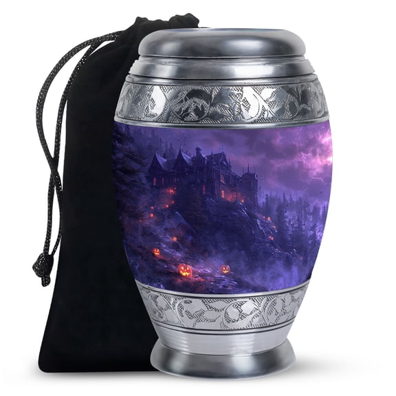 Mystic Moonlit Manor Cremation Urns For Human Ashes, 10inch Large Urns For Human Ashes, Decorative Urn, Memorial Urn, Urns For Ashes, Funeral Urns For Ashes Urns For Human Ashes Adult Male