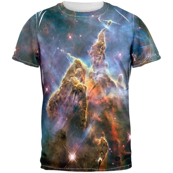 Mystic Mountain Nebula All Over Adult T-Shirt - 2X-Large