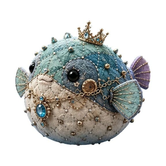 Mystic Ocean Guardians DIY Patchwork Kit, Beginner Sewing Kit Crafts for Adults & Teens, Pre-Cut Felt Plushie Making Set, Cute Sea Creature Decor, Relaxing Craft Gifts