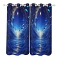 thumbnail image 1 of Mystic Ocean Moonlight Journey Blackout Curtains Window Drapes Room Darkening Thermal Insulated Grommets Blackout Curtains, for Living, Dining, Bedroom,2 Panels, 1 of 6