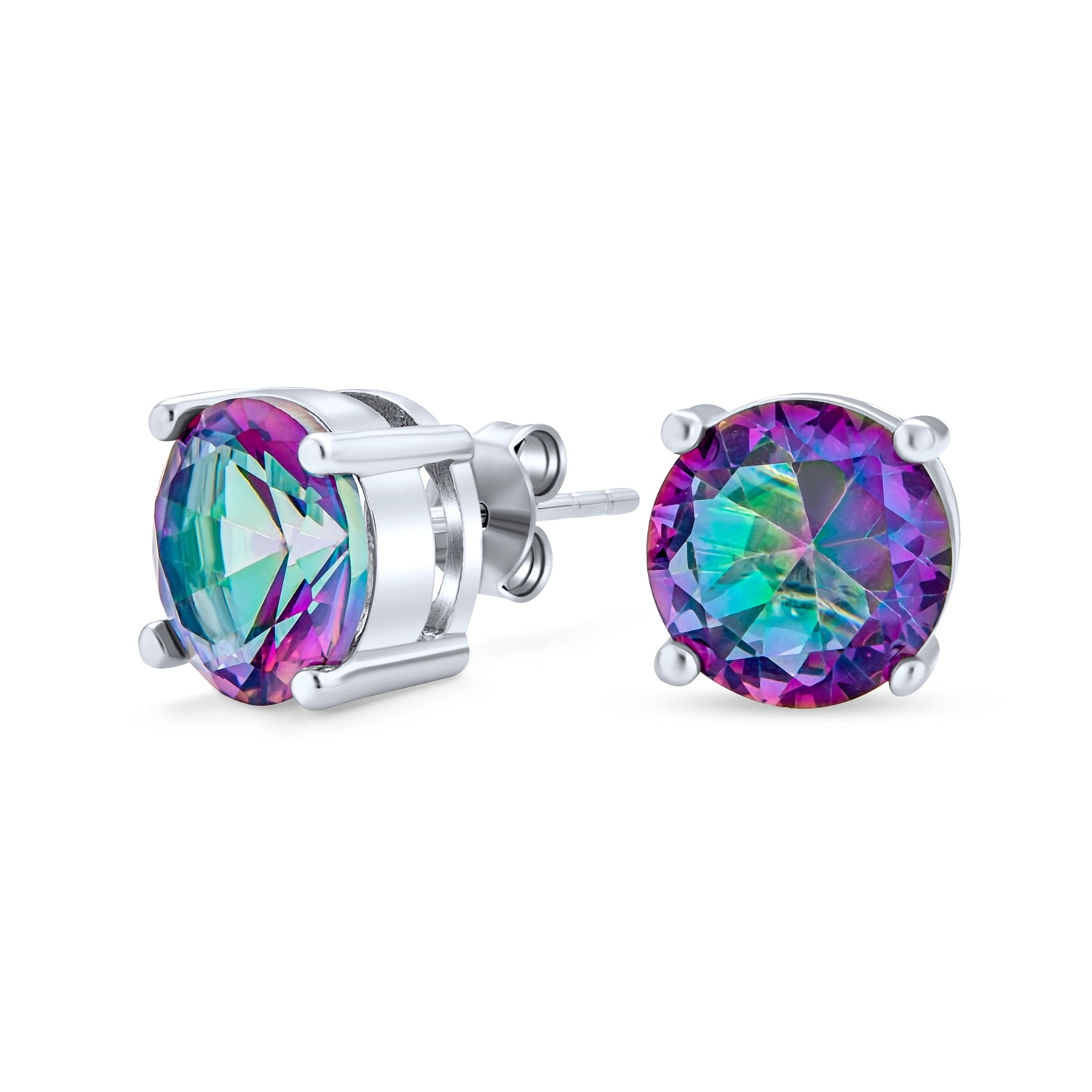 natural Rainbow Topaz Stone Diamond Earrings Women's Joyas silver color 925  jewelry Brincos Bizuteria Gemstone Earring Orecchini - AliExpress