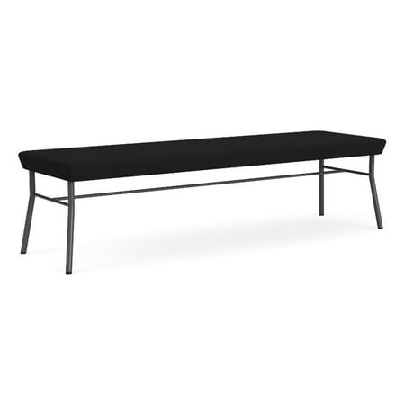 Mystic Reception Waiting Room 18.5" 3-Seat Bench / Charcoal Steel / Black