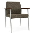 thumbnail image 1 of Mystic Reception Waiting Room Healthcare Guest Chair / Silver Steel / Brown, 1 of 5
