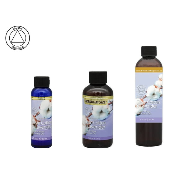 Mystic Romance Premium Home Fragrance Oil Scent CLEAN COTTON LAVENDER SET 8FL+ 4FL+2FL.OZ 427 ML