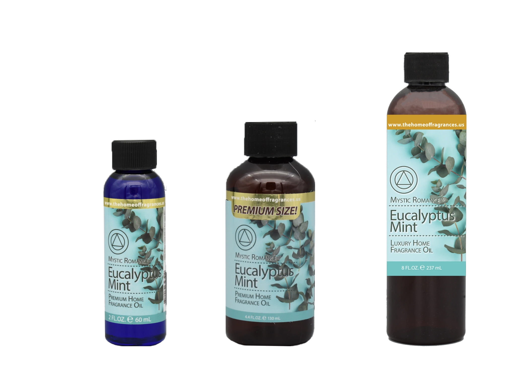 Mystic Romance Premium Home Fragrance Oil Scent EUCALYPTUS MINT SET 8FL+ 4FL+2FL.OZ 427 ML