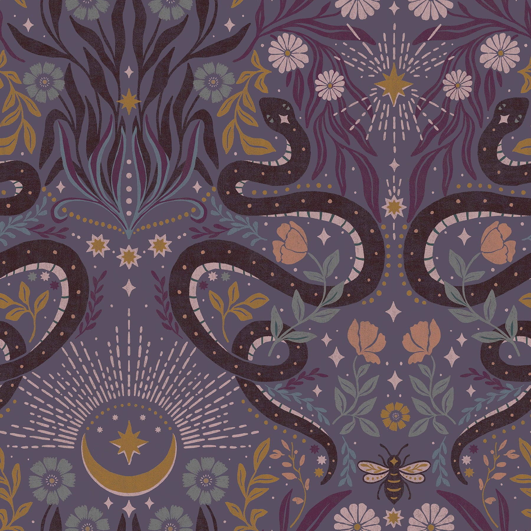 Mystic Serpent Peel & Stick Wallpaper