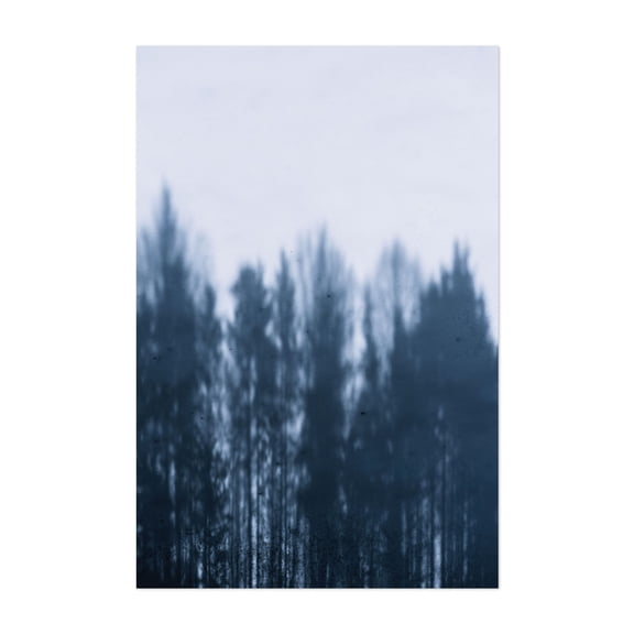 Mystic Silhouettes - Photography Forest Nature Winter Woodland Abstract Mystical Scenic Unframed Wall Art Print 32 x 48 inches