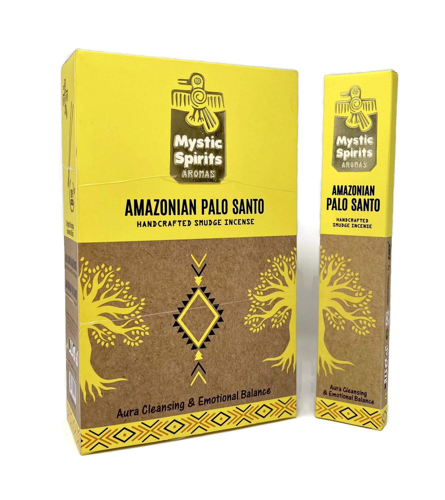 Mystic Spirits Aroma - Amazonian Palo Santo Handcrafted Smudge Incense Sticks