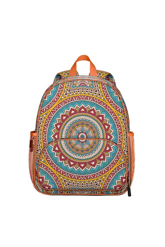 Mystic Spiritual Students Backpack - Yoga Mandala Design with Peace Serenity and Healing Pattern, Comfortable Adjustable Straps for Developing Students