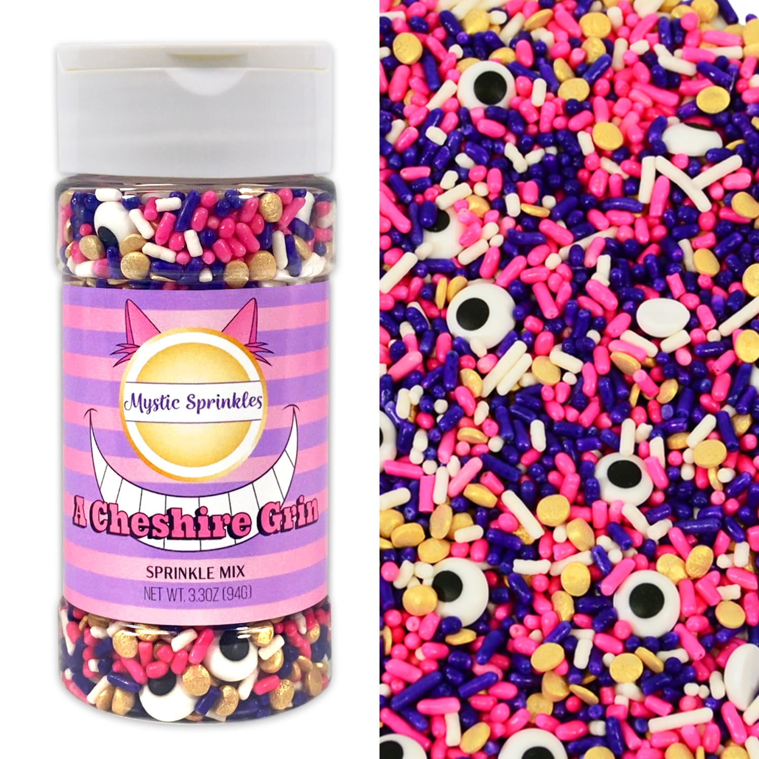 Mystic Sprinkles A Cheshire Grin Sprinkle Mix 3.3 oz.