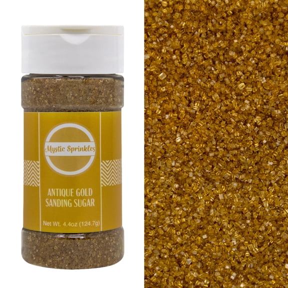 Mystic Sprinkles Antique Gold Sanding Sugar 4.4oz