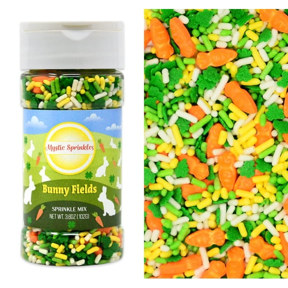 Mystic Sprinkles Bunny Fields Sprinkle Mix 3.6 oz Bottle
