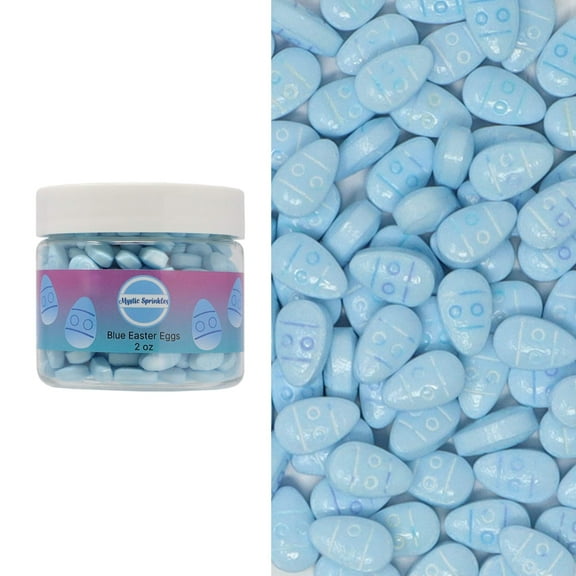 Mystic Sprinkles Candy Shapes Blue Easter Eggs 2oz