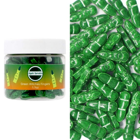 Mystic Sprinkles Candy Shapes Green Witches Fingers 1.7oz