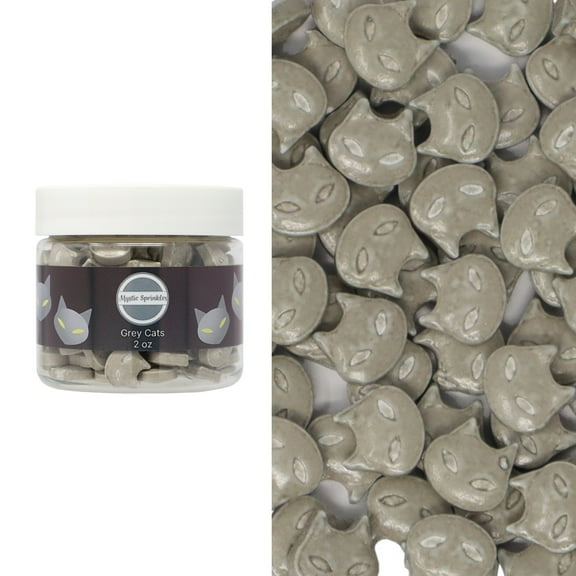 Mystic Sprinkles Candy Shapes Grey Cats 2oz