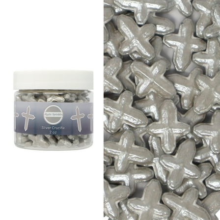 Mystic Sprinkles Candy Shapes Silver Crucifix 2oz