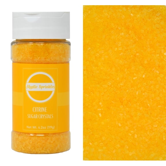 Mystic Sprinkles Citrine - Yellow Sugar Crystals 4.2 Ounce Bottle