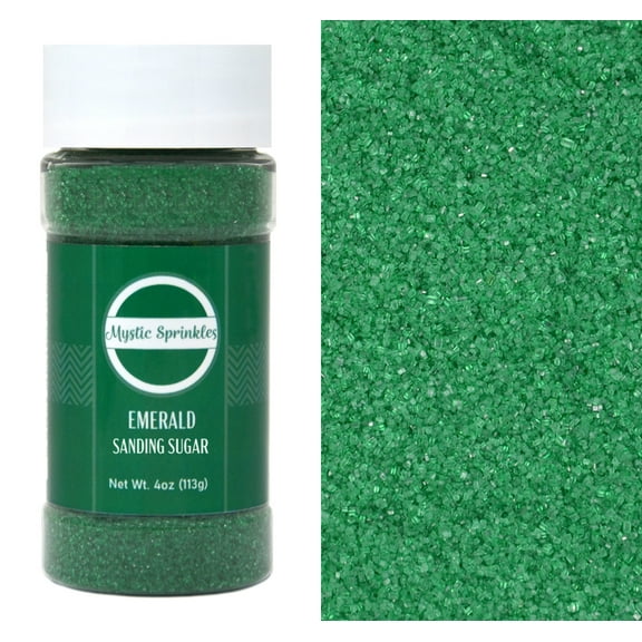 Mystic Sprinkles Emerald - Green Sanding Sugar 4 oz.