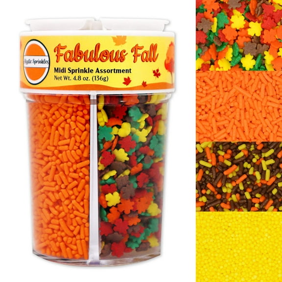 Mystic Sprinkles Fabulous Fall Midi Sprinkle Assortment 4.8oz